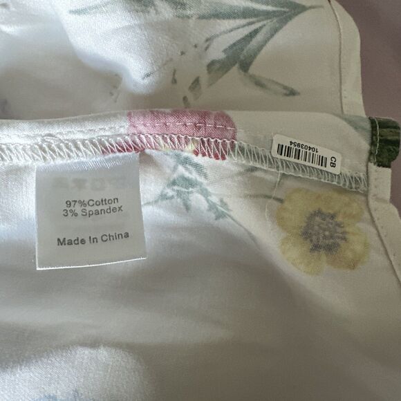 Tuckernuck Willow Floral 3/4 Sleeve Collared Crystal Button Popover Size Large. - Picture 6 of 11